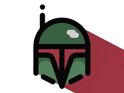 boba 2d antenna boba fett grain green helmet red shadow star wars study