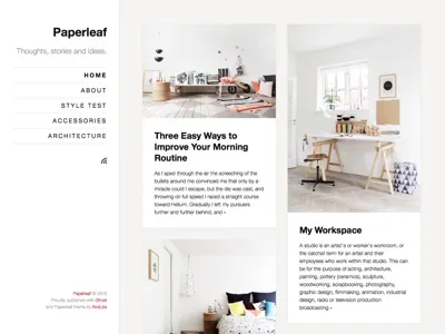 Paperleaf - Ghost Theme ghost minimal minimalism theme