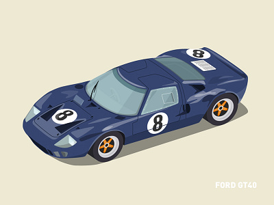 Ford GT40 ford gt40 illustration racecar vector
