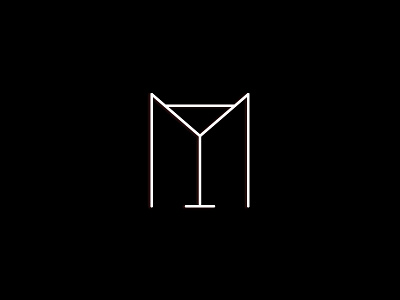 Martini Bar bar bw clean drink logo martini party simple thin