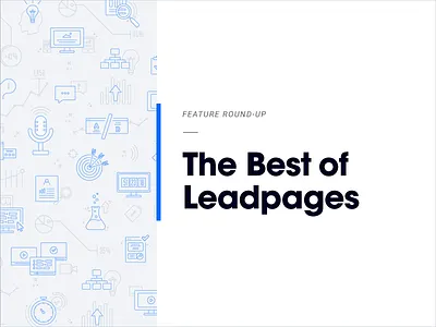 Leadpages Feature Image features illustration landing pages leadpages line pattern split test webinar