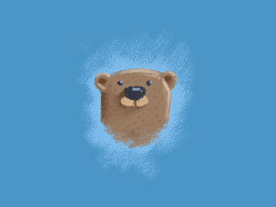 Little Bear bear cub drawing illustration painting photoshop