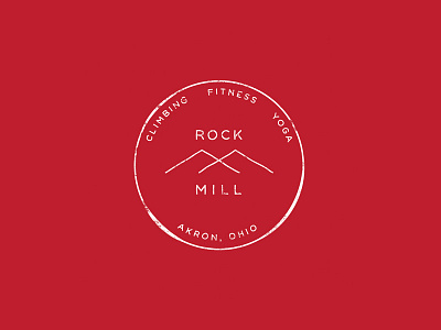 Rock Mill badge by hand hand drawn minimal simple vintage