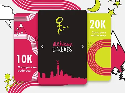Nike App - Ellas Corren app card slideshow stack ui ux web
