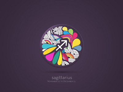 Sagittarius Zodiac colorfuul cool digital draw new sagittarius symbol trend triangle winner zegtangle zodiac