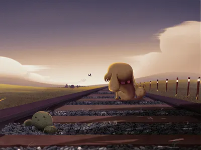 Abandoned abandoned artwork background character design digital art dog illustration still frame