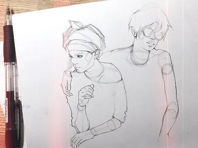 Smokers cg digital graphics female portrait