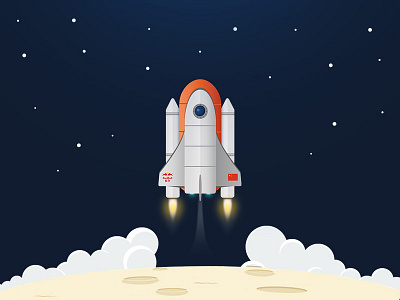 Red Bull Spaceship illustration ios spaceship ui