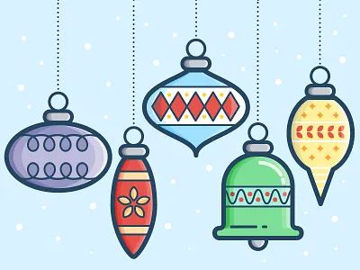 Ornaments christmas daily challenge holiday home house icon santa snow tree vector