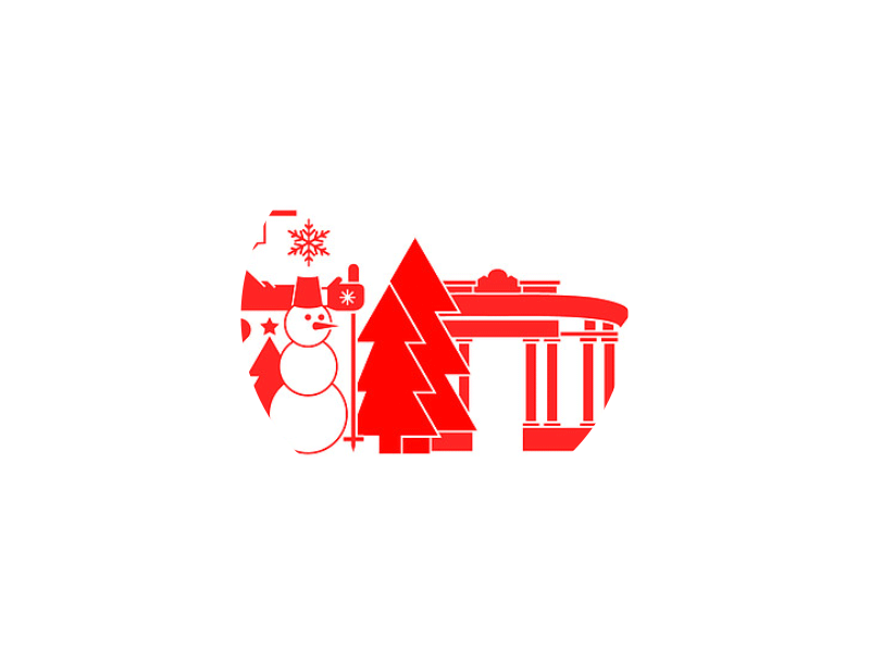 Gorky Park seasons animation illustration red summer web winter