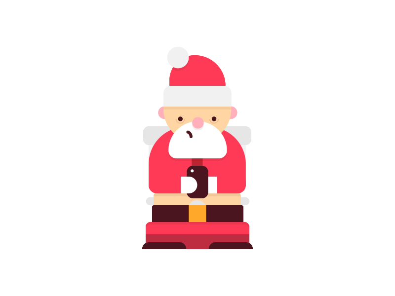 Santa Toilet animation animation art character christmas like motion graphics notifications santa text toilet xmas