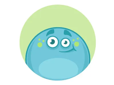 Funny Monster art character flat fun illustration monster smile vector