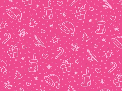 Pattern SB holiday illustration line new year pattern scentbird