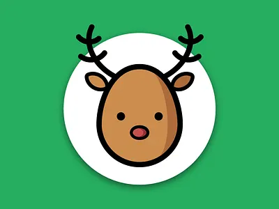 Merry Christmas! badge christmas flat holiday icon interface ios material reindeer santa vector