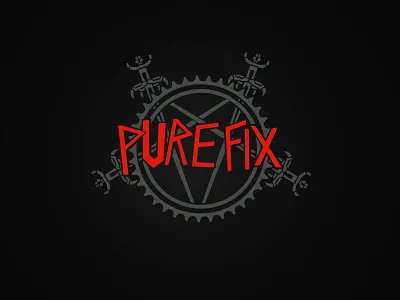 Pure Fix Metal Logo bicycles bikes fixed gear fixies metal pure fix slayer tshirt
