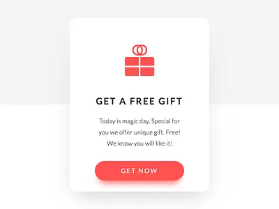Special offer 036 card clean dailyui e commerce free gift offer simple special ui ux