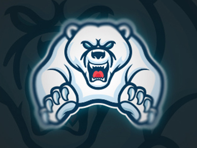 Polar Bear Mascot Logo arctic bear clan cold esports gaming mascot north pole paws polar polar bear team