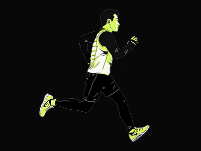 Running Tong Dawei animation loop nike running shanghai