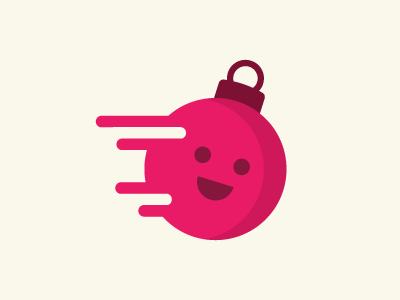 The New Year is coming ) ball christmas flat icon logo mark new red smile symbol year