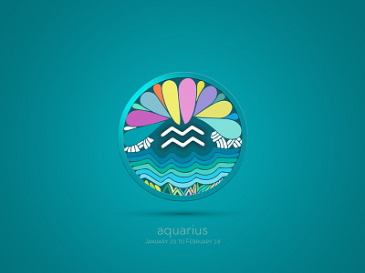 Aquarius_zodiac colorfuul cool digital draw icon new symbol trend triangle winner zegtangle zodiac