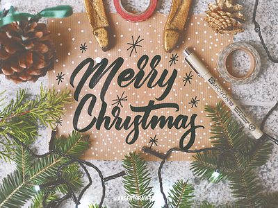 Merry Christmas Dribbblers brush christmas handlettering lettering merrychristmas wishes