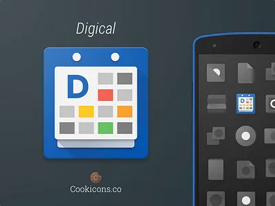 Digical Product Icon android app icon calendar icon iconography material material design product icon