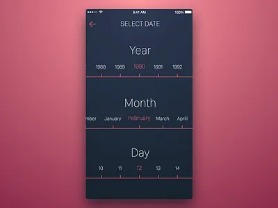 3rd Week (Saturday) - Select Date app choose date day design mobile month rondesign select ui ux year