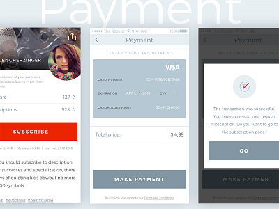 The Regulars | Payment card creditcard ecommerce mastercard order pay payment regular subscribe total visa