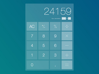 DailyUI 4/100 - Calculator calculator dailyui widget