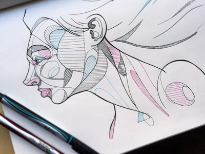Doodle drawing ink sketchbook
