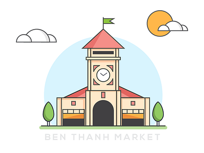 Ben Thanh Market benthanh city hcm hochiminh icon landscape market place vietnam