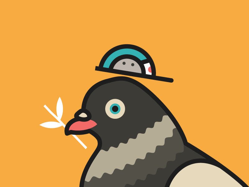 swag pigeon 5 panel art bird bold design flat hat illustration pigeon street swag vector