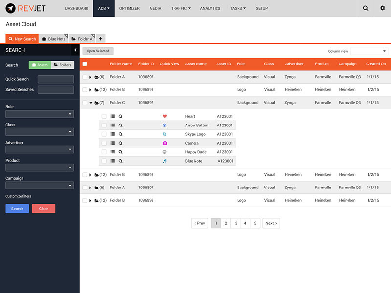 Example of Dashboard Data Filters