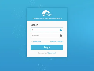 Login Wigzo app dashboard device interface ios ipad mac scout stats ui ux