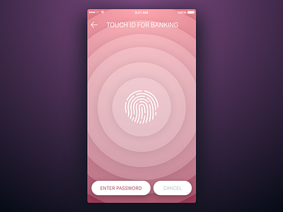 3rd Week (Sunday) - Use Touch Id app free mobile rondesign sketch themeforest touch ui use ux