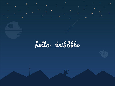 Hello, dribbble! debut dribbble hello illustration starwars