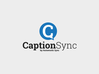 CaptionSync Logo Concept audio caption logo sound sync talk text