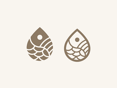 Fish Drop Logo drop fish fish logo icon logo water