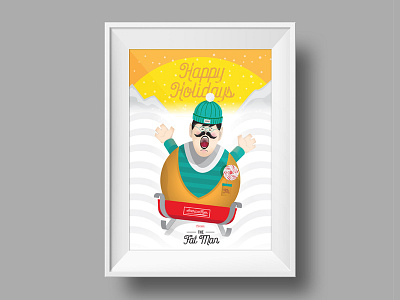 The Fat Man Holiday design illustration
