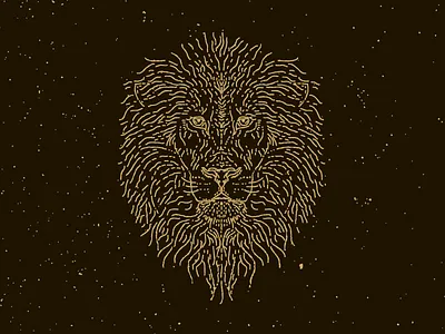 Lion animal aslan band design illustration line art lion monoweight rough texture tshirt