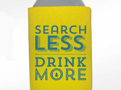 Promotional koozie for Oppify koozie print typography