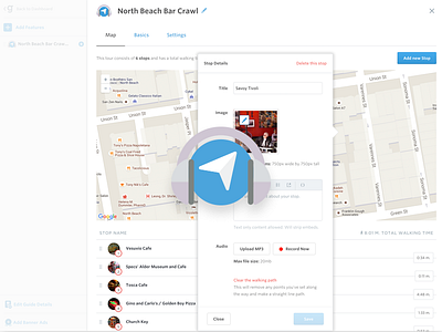 Tours on Guidebook Builder guidebook react tours ui