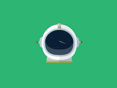 Astronaut Helmet astronaut first shot flat helmet icon illustration outer space sci fi space stars