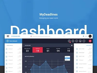 MyDeadlines - Managing your paper world coloured contracts dashboard deadlines design papers web app webdesign