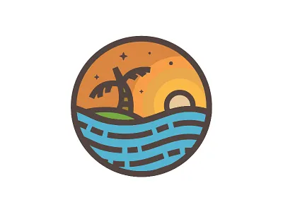 Beach Badge badge beach landscape