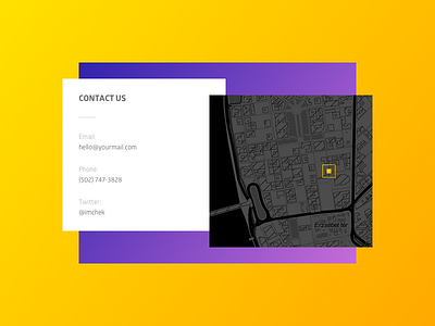 DailyUI 028 - Contact Us contact dailyui map