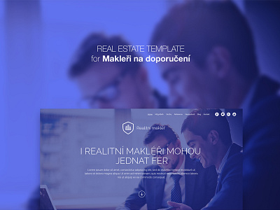 Real Estate Template for Makléři na doporučení agency broker clean coloured corporate design estate modern real realestate webdesign website
