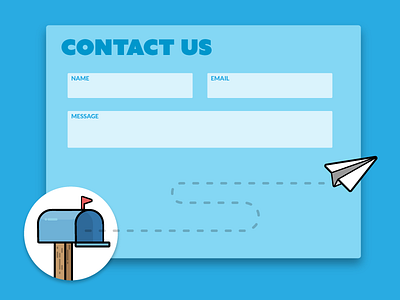 Contact Us badge contact dailyui email form icon ios line material minimal ui vector