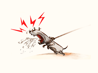 Angry Dog! angry animal attention character dog drawing illustration sketch