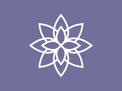 Peeling Petals Logo athletic branding flat design flower graphic design icon logo logo design radial logo